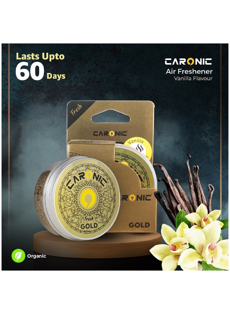 CARONIC Car Air Freshener with Adjustable Lid for Desired Strength for Auto or Home Vanilla Pack Of 3 - Image 4
